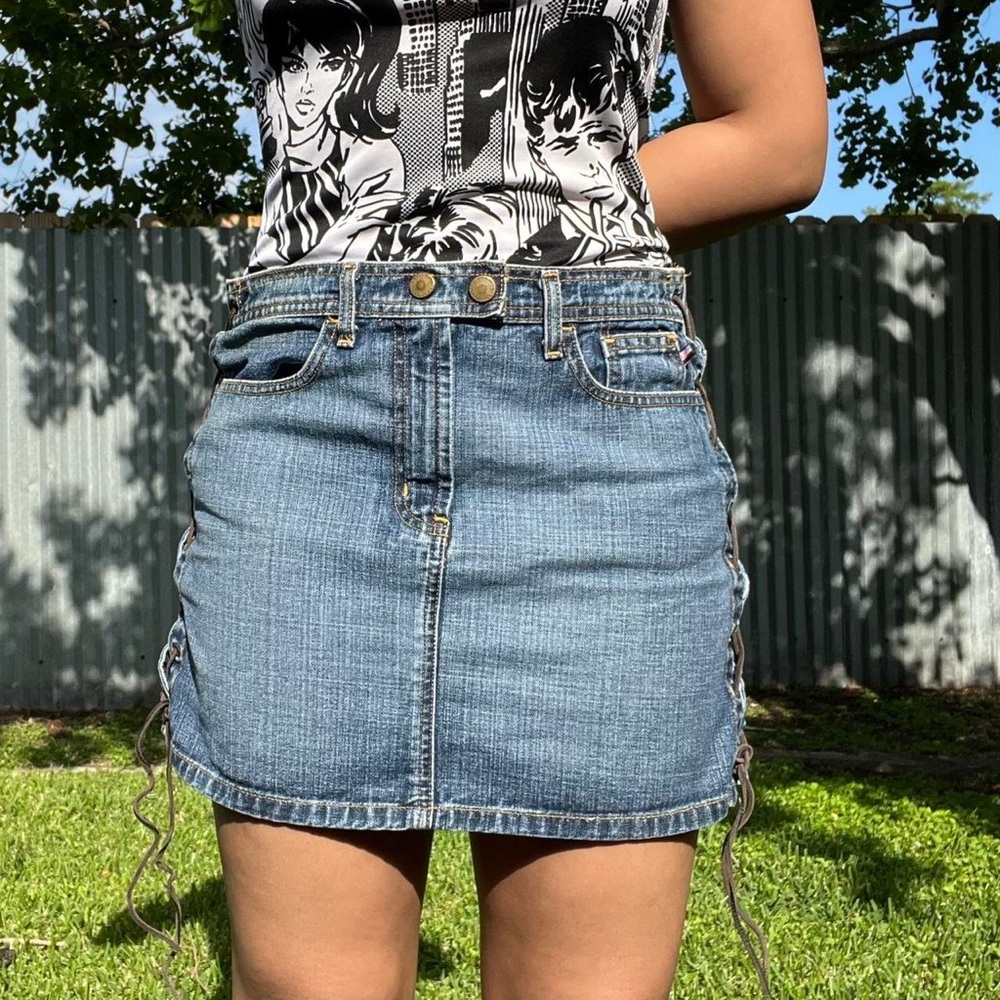 Vintage Ralph Lauren Rocker Mini Skirt - Picture 3 of 7